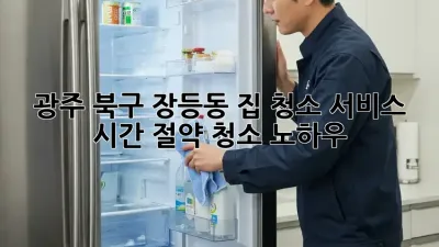 광주 북구 장등동 집 청소 서비스: 시간 절약 청소 노하우